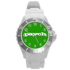 Psych Round Plastic Sport Watch (l) by nate14shop