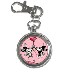 Baloon Love Mickey & Minnie Mouse Key Chain Watches by nate14shop