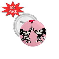 Baloon Love Mickey & Minnie Mouse 1 75  Buttons (100 Pack)  by nate14shop