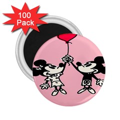 Baloon Love Mickey & Minnie Mouse 2 25  Magnets (100 Pack)  by nate14shop