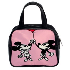 Baloon Love Mickey & Minnie Mouse Classic Handbag (two Sides) by nate14shop