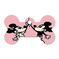 Baloon Love Mickey & Minnie Mouse Dog Tag Bone (one Side) by nate14shop