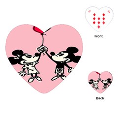 Baloon Love Mickey & Minnie Mouse Playing Cards Single Design (heart)