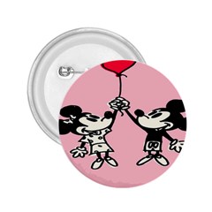 Baloon Love Mickey & Minnie Mouse 2 25  Buttons by nate14shop