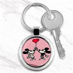 Baloon Love Mickey & Minnie Mouse Key Chain (Round) Front