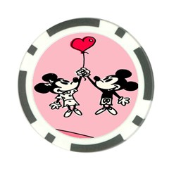 Baloon Love Mickey & Minnie Mouse Poker Chip Card Guard (10 Pack)