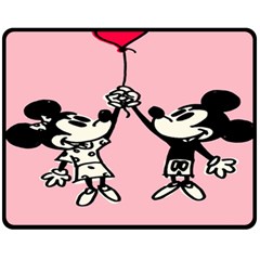 Baloon Love Mickey & Minnie Mouse Fleece Blanket (medium)  by nate14shop