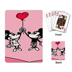 Baloon Love Mickey & Minnie Mouse Playing Cards Single Design (rectangle) by nate14shop