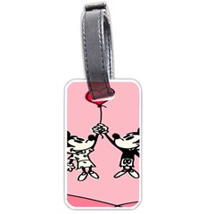 Baloon Love Mickey & Minnie Mouse Luggage Tag (one Side) by nate14shop