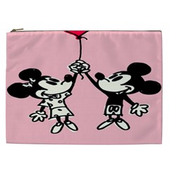 Baloon Love Mickey & Minnie Mouse Cosmetic Bag (xxl) by nate14shop