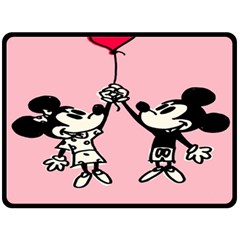 Baloon Love Mickey & Minnie Mouse Double Sided Fleece Blanket (large)  by nate14shop