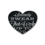 I Solemnly Swear Harry Potter Rubber Coaster (Heart) Front