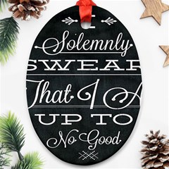 I Solemnly Swear Harry Potter Ornament (oval) by nate14shop