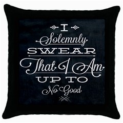 I Solemnly Swear Harry Potter Throw Pillow Case (black)