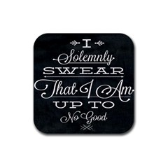 I Solemnly Swear Harry Potter Rubber Square Coaster (4 Pack) by nate14shop