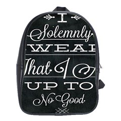 I Solemnly Swear Harry Potter School Bag (xl) by nate14shop