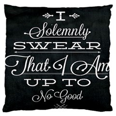 I Solemnly Swear Harry Potter Large Flano Cushion Case (two Sides) by nate14shop