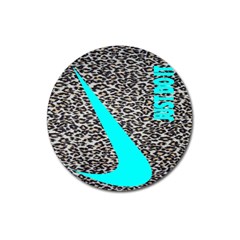 Just Do It Leopard Silver Magnet 3  (round) by nate14shop