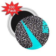 Just Do It Leopard Silver 2 25  Magnets (100 Pack)  by nate14shop