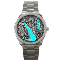 Just Do It Leopard Silver Sport Metal Watch by nate14shop