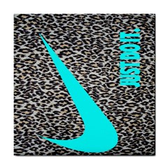 Just Do It Leopard Silver Tile Coaster by nate14shop