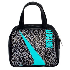 Just Do It Leopard Silver Classic Handbag (two Sides) by nate14shop