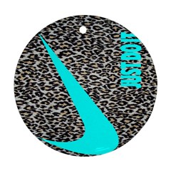 Just Do It Leopard Silver Ornament (round)