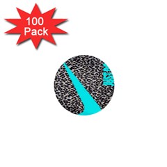 Just Do It Leopard Silver 1  Mini Buttons (100 Pack)  by nate14shop