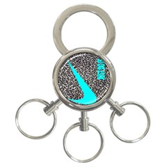 Just Do It Leopard Silver 3-ring Key Chain by nate14shop