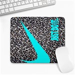 Just Do It Leopard Silver Large Mousepads Front