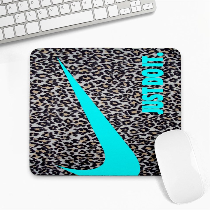 Just Do It Leopard Silver Large Mousepads