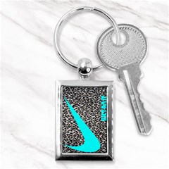 Just Do It Leopard Silver Key Chain (rectangle) by nate14shop