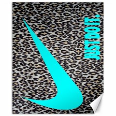 Just Do It Leopard Silver Canvas 16  X 20  by nate14shop