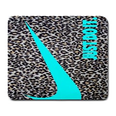 Just Do It Leopard Silver Large Mousepads by nate14shop