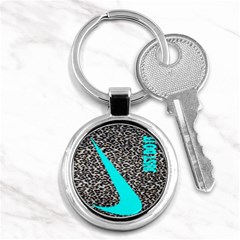 Just Do It Leopard Silver Key Chain (round) by nate14shop