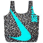 Just Do It Leopard Silver Full Print Recycle Bag (XL) Front