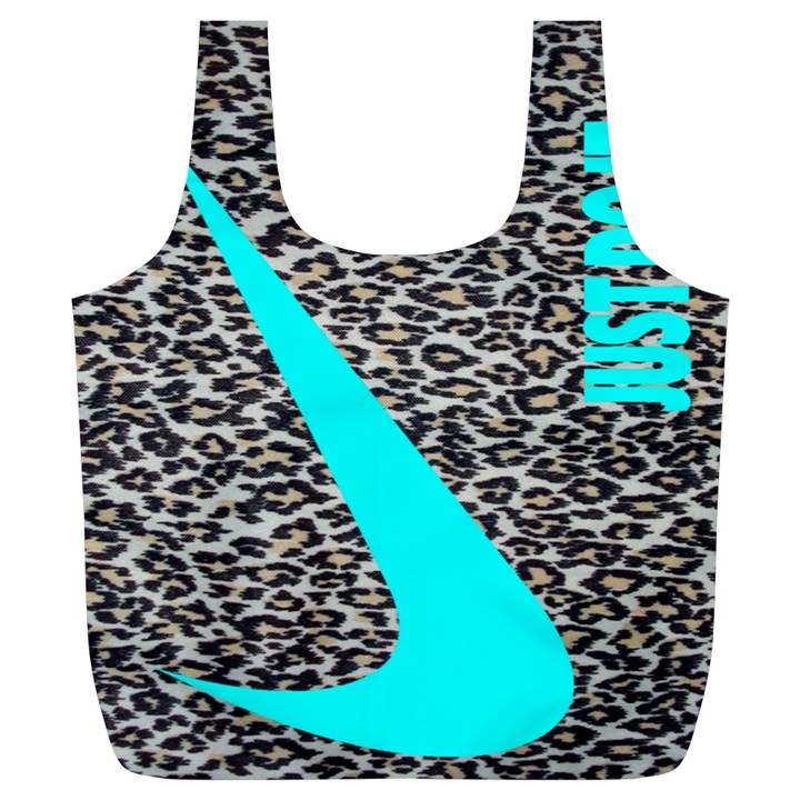 Just Do It Leopard Silver Full Print Recycle Bag (XL)