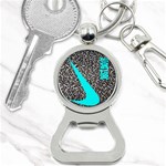 Just Do It Leopard Silver Bottle Opener Key Chain Front