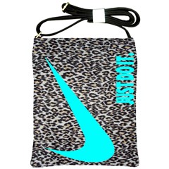 Just Do It Leopard Silver Shoulder Sling Bag by nate14shop