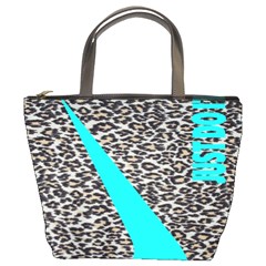 Just Do It Leopard Silver Bucket Bag by nate14shop