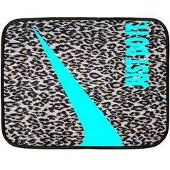 Just Do It Leopard Silver Fleece Blanket (mini)