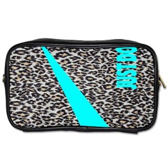 Just Do It Leopard Silver Toiletries Bag (two Sides) by nate14shop