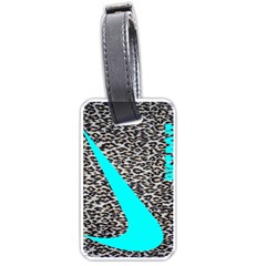 Just Do It Leopard Silver Luggage Tag (one Side) by nate14shop