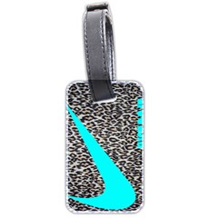 Just Do It Leopard Silver Luggage Tag (two Sides) by nate14shop