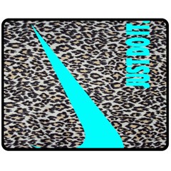 Just Do It Leopard Silver Fleece Blanket (medium)  by nate14shop