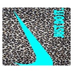 Just Do It Leopard Silver Double Sided Flano Blanket (Small)  50 x40  Blanket Front