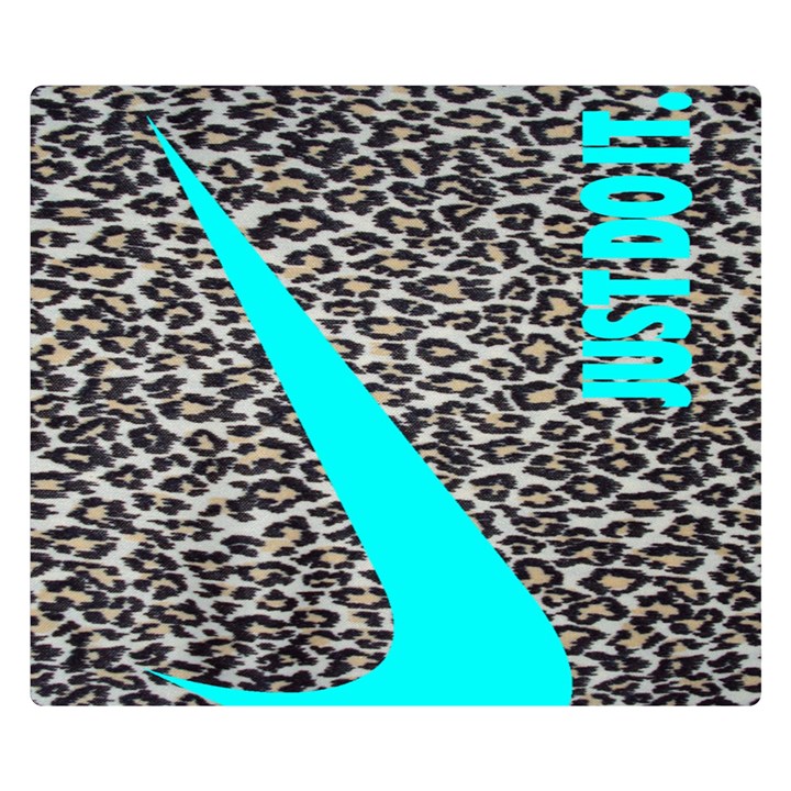 Just Do It Leopard Silver Double Sided Flano Blanket (Small) 