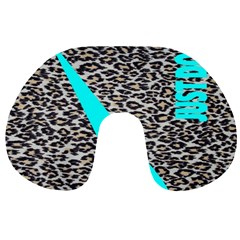 Just Do It Leopard Silver Travel Neck Pillow by nate14shop