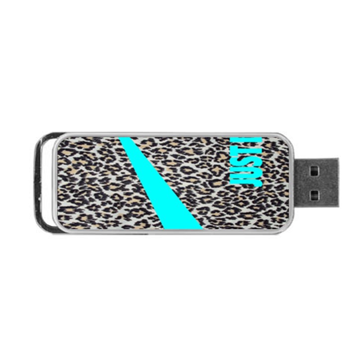 Just Do It Leopard Silver Portable USB Flash (One Side)