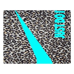 Just Do It Leopard Silver Double Sided Flano Blanket (large)  by nate14shop